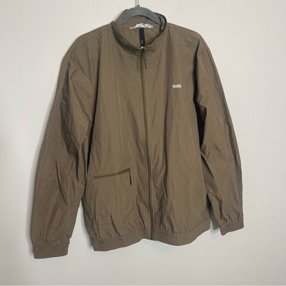 $125 RAINS WOVEN JACKET in Wood Size Large - Picture 5 of 9